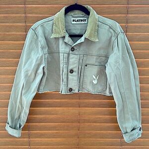 Playboy by PacSun cropped jean jacket